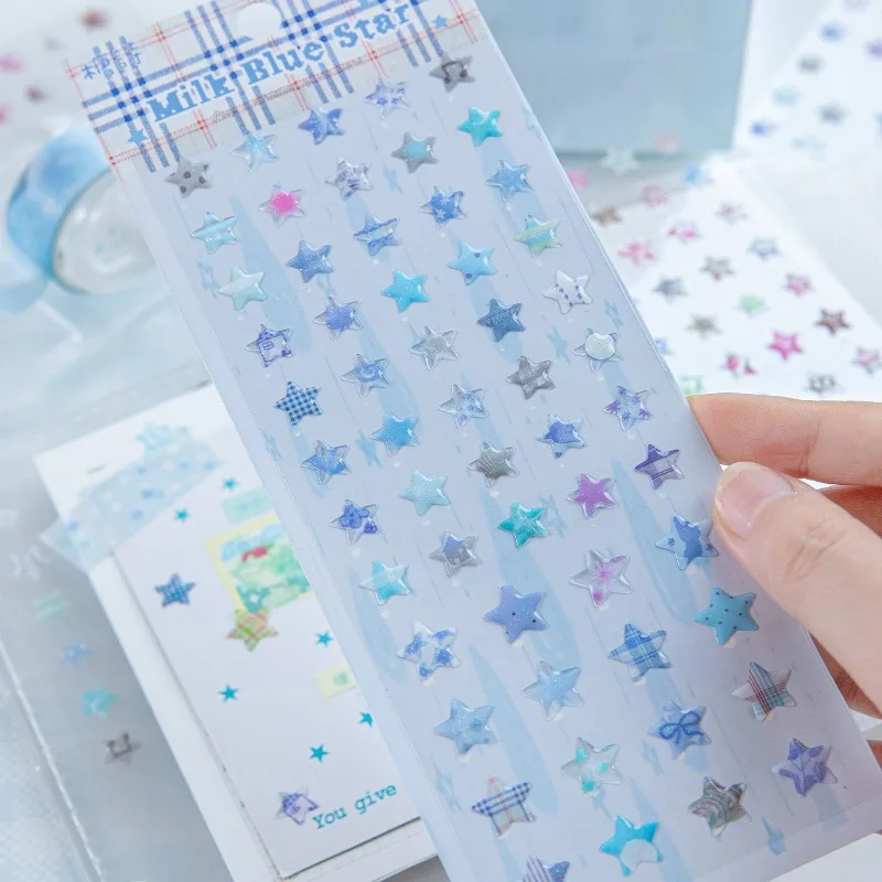3D Epoxy Stickers Candy Stars Mobile Phone Case Sticker Diy Decor Cute Scrapbooking DIY Collage for Journals Cards Phones