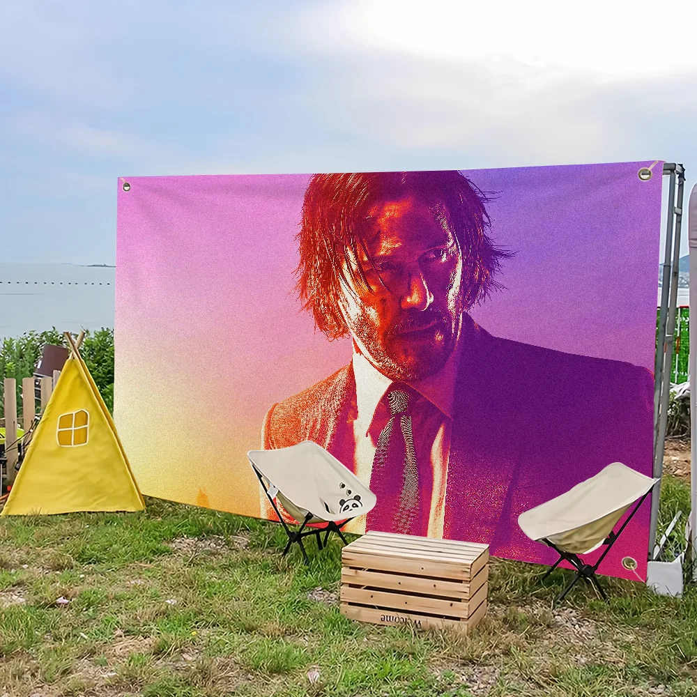 Wick flag For Picnic Party Art Home Cool Decoration Reeves Outdoor J-John Camping Keanu Banner