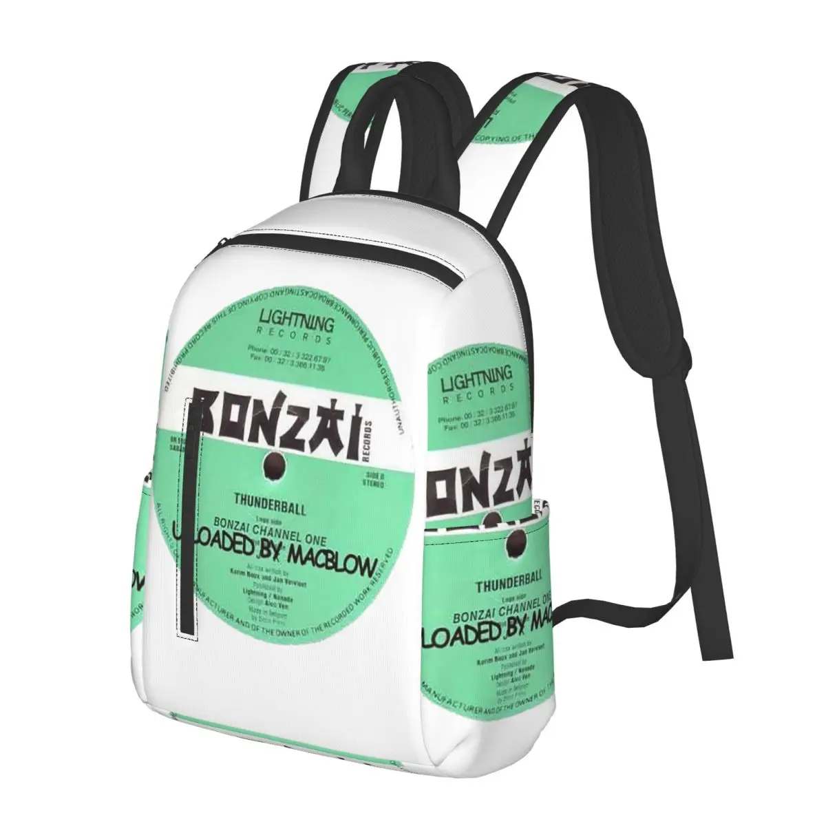 

Bonzai Records Student Backpack School Bag Hiking Travel Daypack for Men Women Fashion Bookbag Shoulder Bags