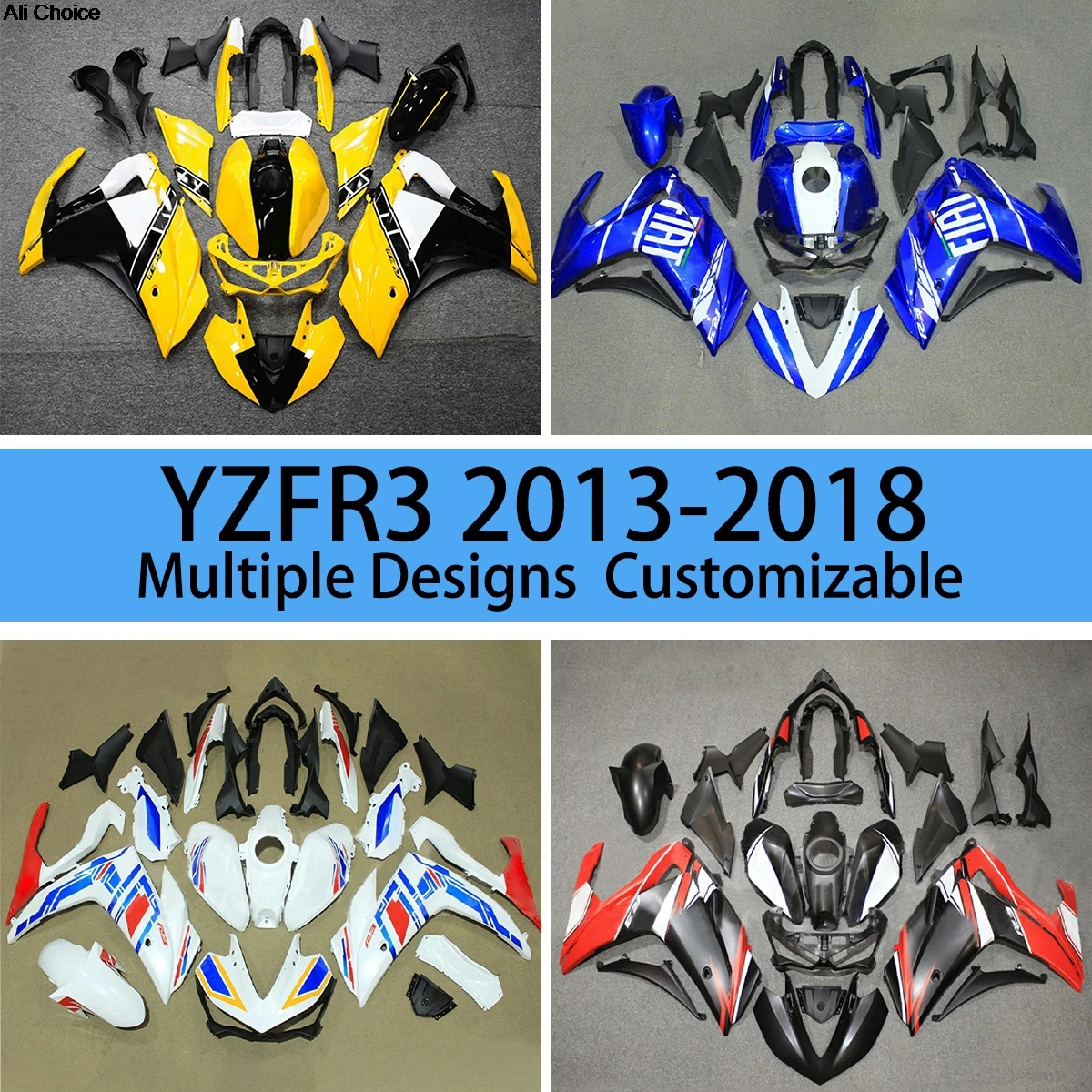 

New For YAMAHA YZFR3 2013 2014 2015 2016 2017 2018 Fairings Parts YZF R3 13-18 Motorcycle Fairing Kit