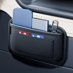 Car Seat Side Pocket Organizer Purse Bag Receipts Card Car Organizer Storage Bag Interior Accessories PU Leather 20x13cm