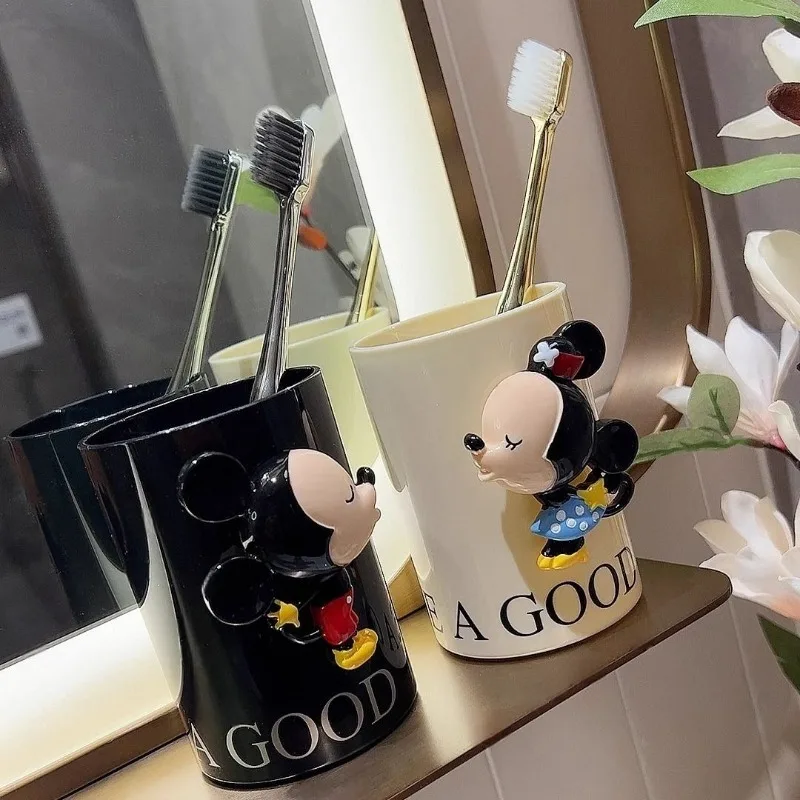 Disney Mickey Mouse New Cute Student Dormitory Household Light Luxury Fashion Cartoon Creative Pattern Couple Mouthwash Cup