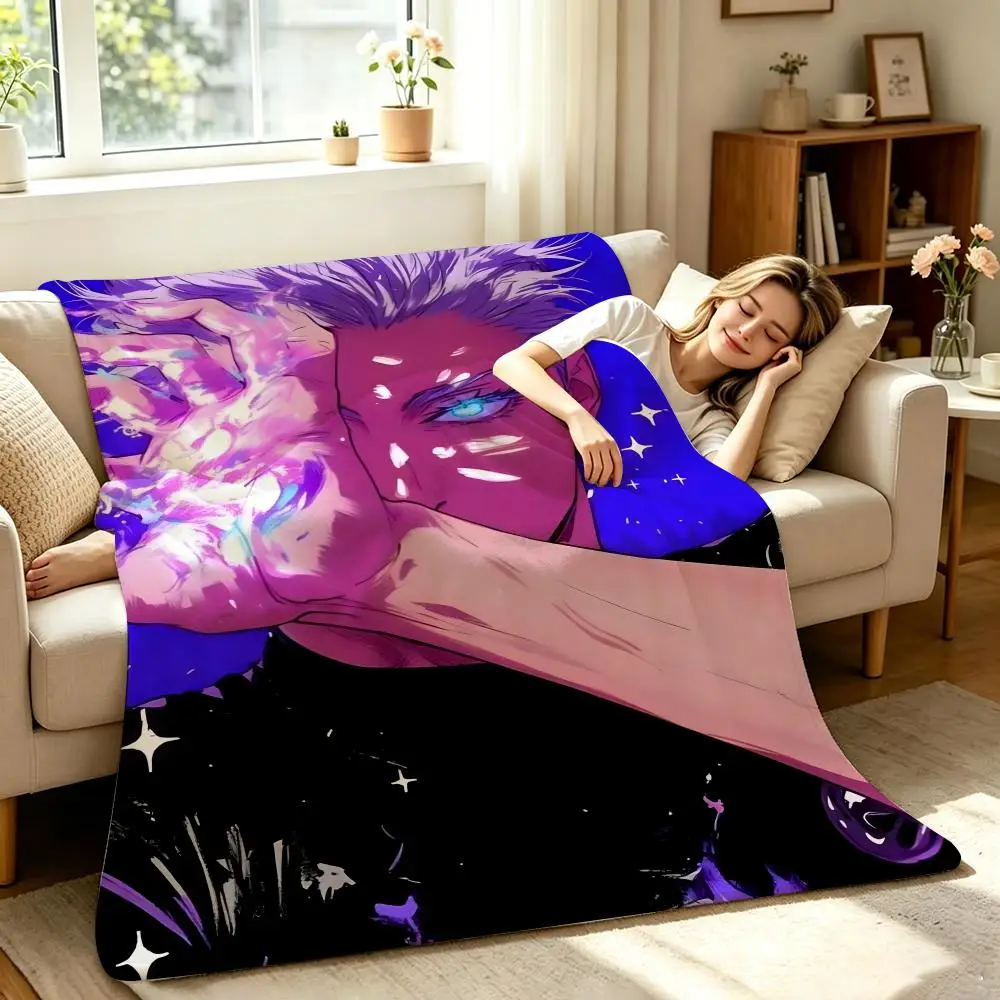 

Anime J-Jujutsu K-Kaisen Throw Soft Warm Flannel Throw Blanket, Multi-use for Sofa Bed Office Nap