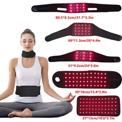 Red＆Infrared LED Light Therapy Belt Full Body Pain Relief Wrap Burn Fat Wrap Slimming Machine Waist Neck Wrist Chin Hand Pad