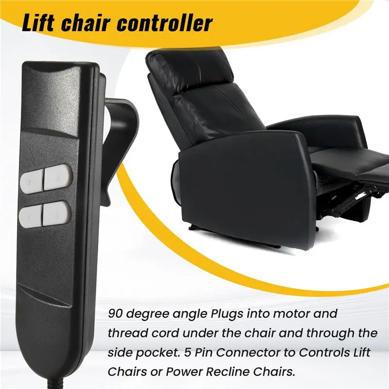 AEA6-Electric Sofa Remote, 5 Pin 4 Button Power Recliner Remote Parts For OKIN LIMOSS Pride Golden Berkline