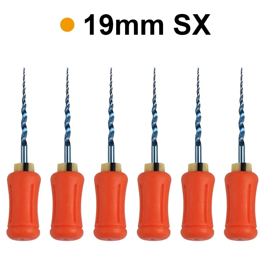 Heat Activated NiTi Dental Files 6 Pack, Manual Large Taper Root Canal Reamer, High Memory Elastic Endodontic Files