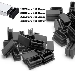 PE Plastic Rectangular Pipe Plug Waterproof Cap Chair Feet Stainlesss Steel Sealing Plug Foot Cover Plastic End Cap
