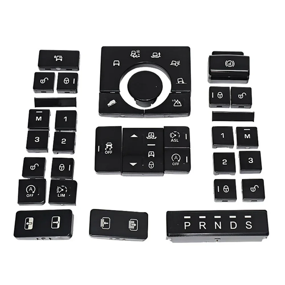 

Black Plastic Car Terrain Mode Switch Center Console Button Cover For Land Rover L405 2013-17 Direct Replacement Car Accessories