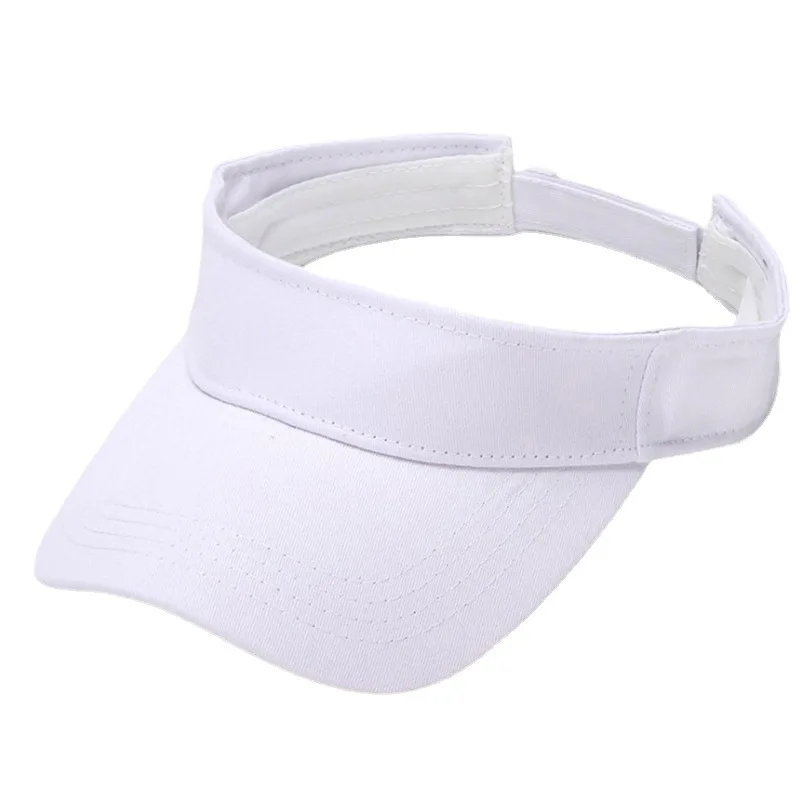 Summer Sun Hats Men Women Cotton Adjustable Visor UV Protection Top Empty Solid Sport Tennis Golf Running Sunscreen Baseball Cap