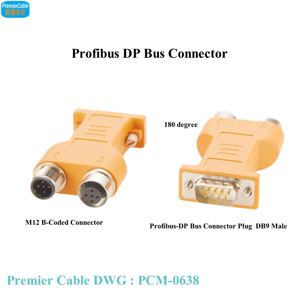 Profibus DP Bus PLC Connector with Programming Port DB9 to M12 B-code 5Pin For Siemens S7 Compatible SUBCON-PLUS-PROFIB/AX/M12