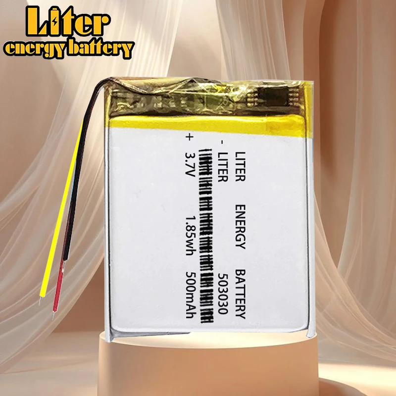 3 line Polymer battery 503030 3.7v 500mah 453030 smart home MP3 speakers Li-ion battery for dvr,GPS,mp3,mp4,cell phone,speaker
