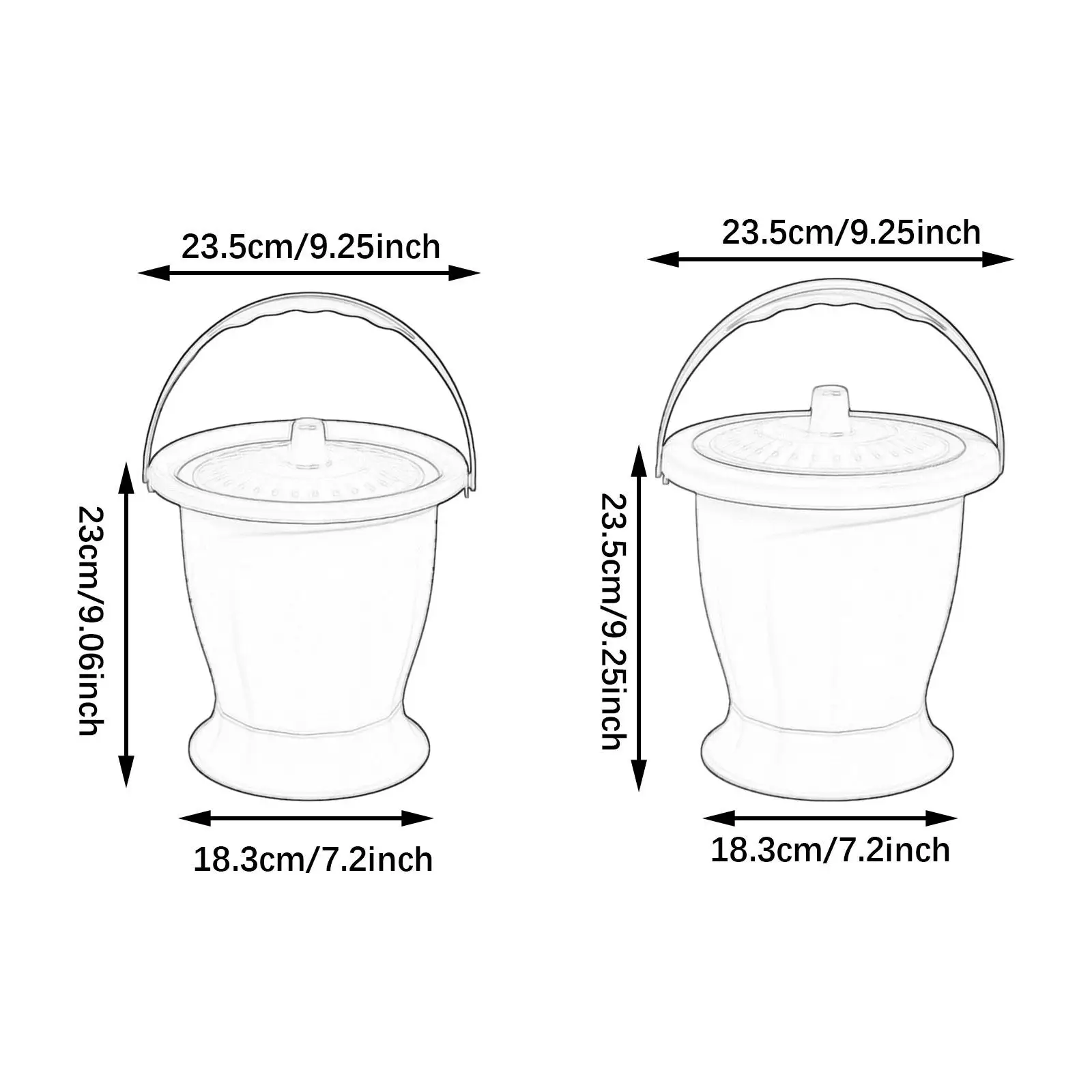 Potty Urinal Bottle Spittoon Chamber Bucket with Lid Bedpan Urinal Night Jug for Women Men Female Male Child Bedroom