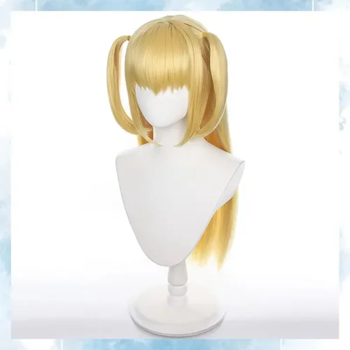 Imagen 2 del producto WHIMSICAL W Amane Misa Peluca de cosplay Peluca de pelo sintético resistente al calor de estilo dorado largo y recto