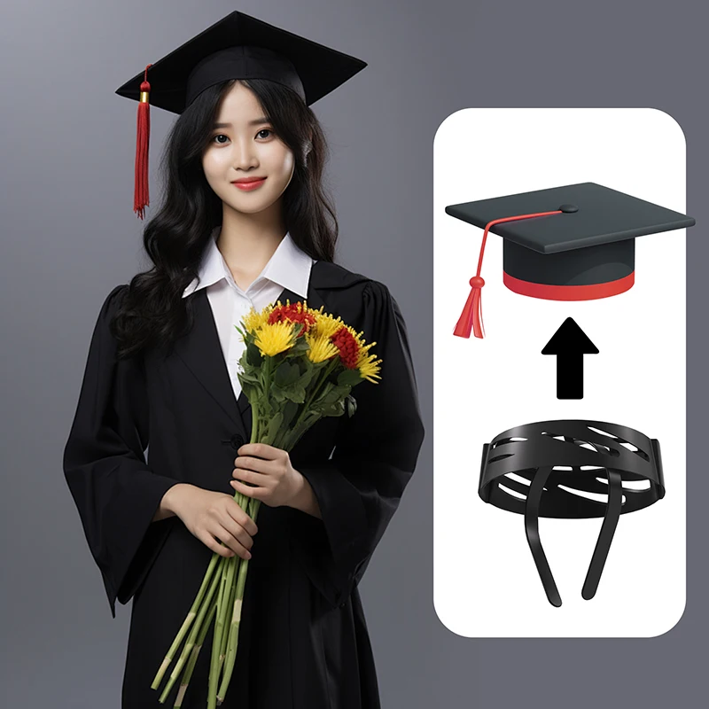 Graduation Cap Insert Stabilizer Plastic Grad Cap Invisible Graduation Cap Insert Headband Unisex Non-Slip Secures Your Grad Cap