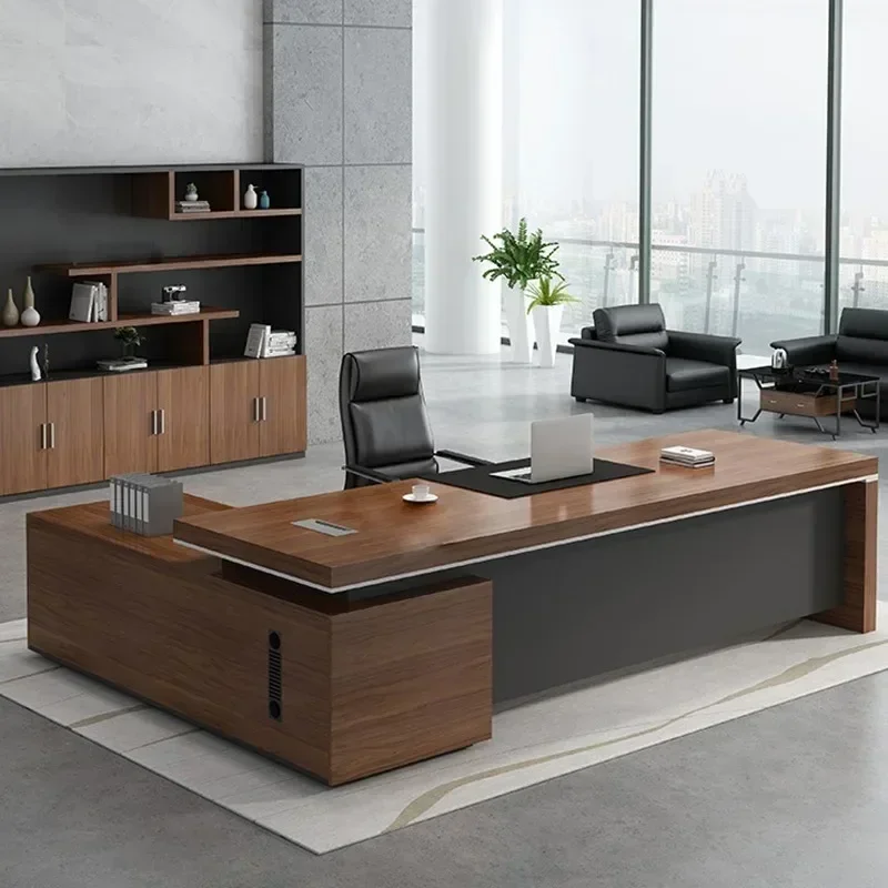 Luxury Office Table Desks Designer Ceo Executive Desk Manager L Shaped MDF Table New Modern Office Furniture Office