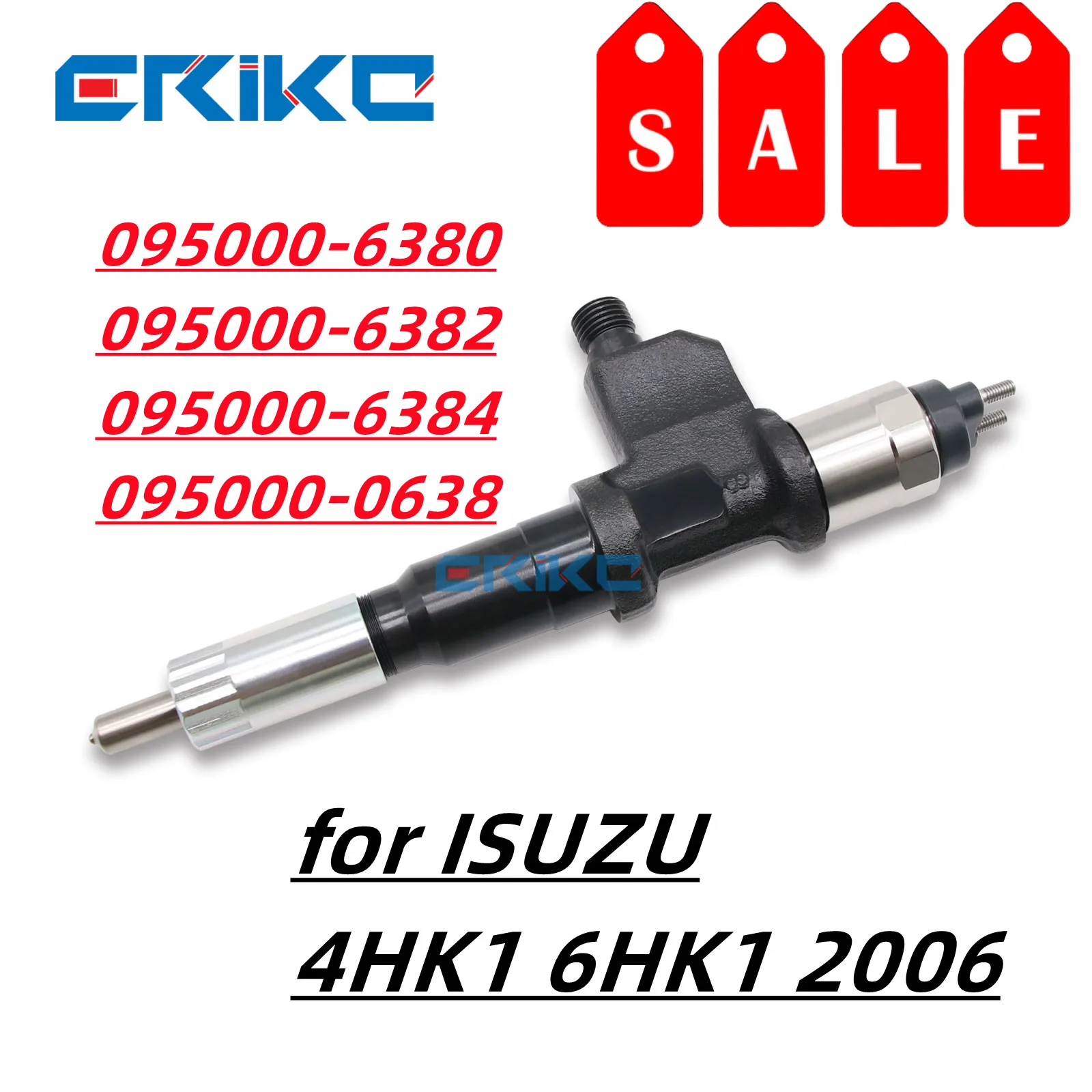 ERIKC Fuel Diesel Injector 095000-6382 (9709500638) Common Rail Diesel Inyector Assy 095000-6380 095000-6381 095000-6382