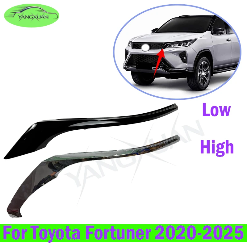 Front Bumper Headlight Trim Strip For Toyota Fortuner 2020 2021 2022 2023 2024 2025 Front Bumper Trim