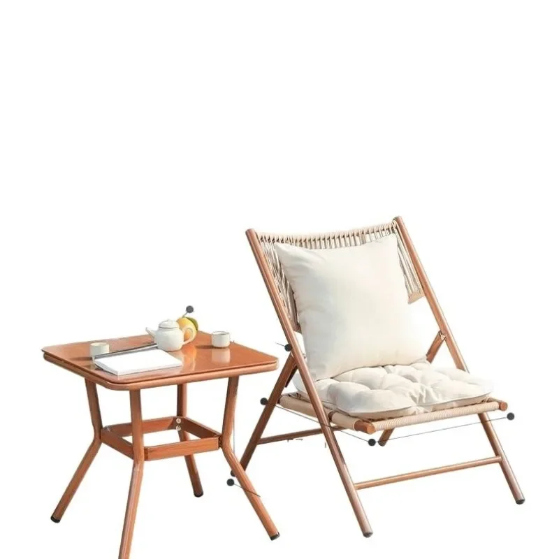 

Folding chairs balcony tables and chairs, homestay leisure rattan chairs courtyard outdoor tables and chairs