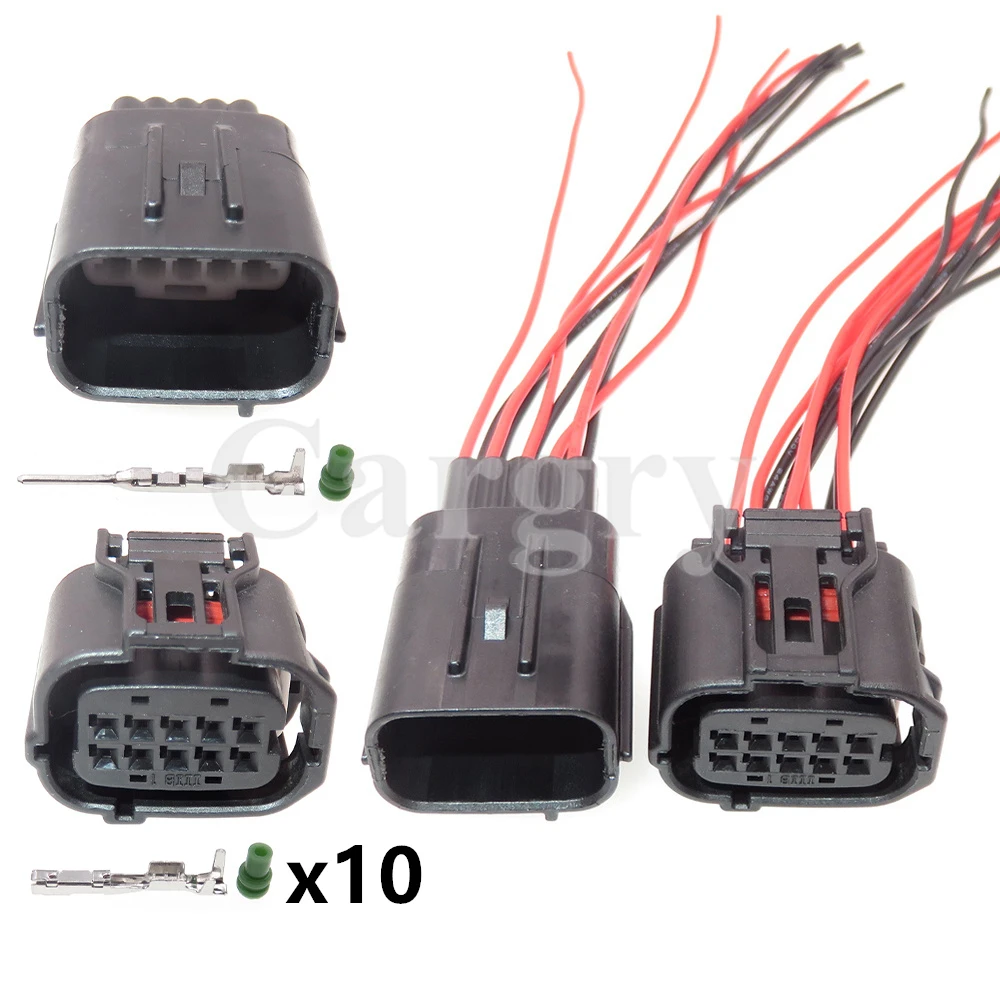 1 Set 10P Automobile Wire Adapter 90980-12380 6189-1134 6188-0696 AC Assembly Car Reversing Radar Electric Wiring Socket