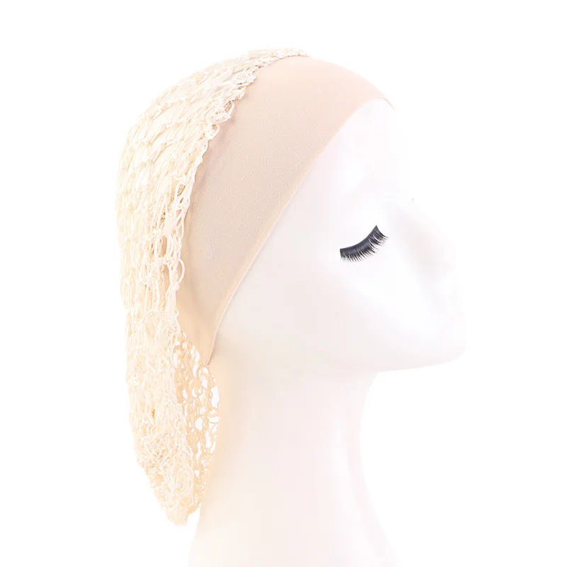 Frauen Damen Haarnetz Dehnbar Breites Band Mesh Haarnetz Perücke Werkzeuge Weiche Rayon Atmungsaktive Häkeln Haarnetze Zubehör – Detail 11