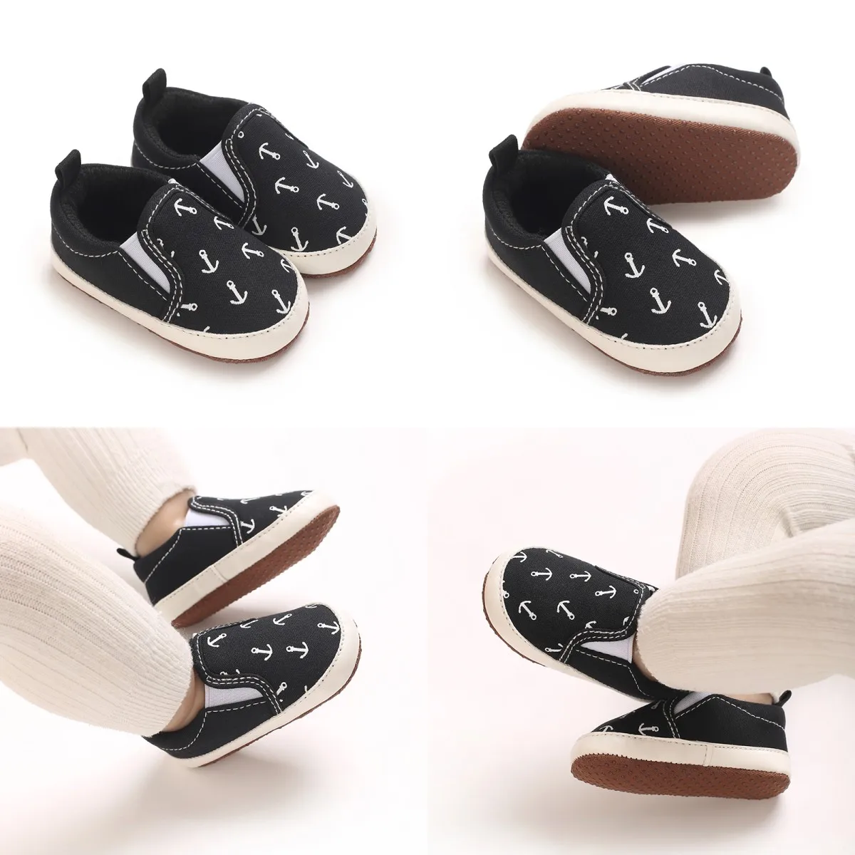 Canvas shoes, Soft & Comfort Newborn Footwear, Baby Learning Walk Shoes for Infants 0-18M
