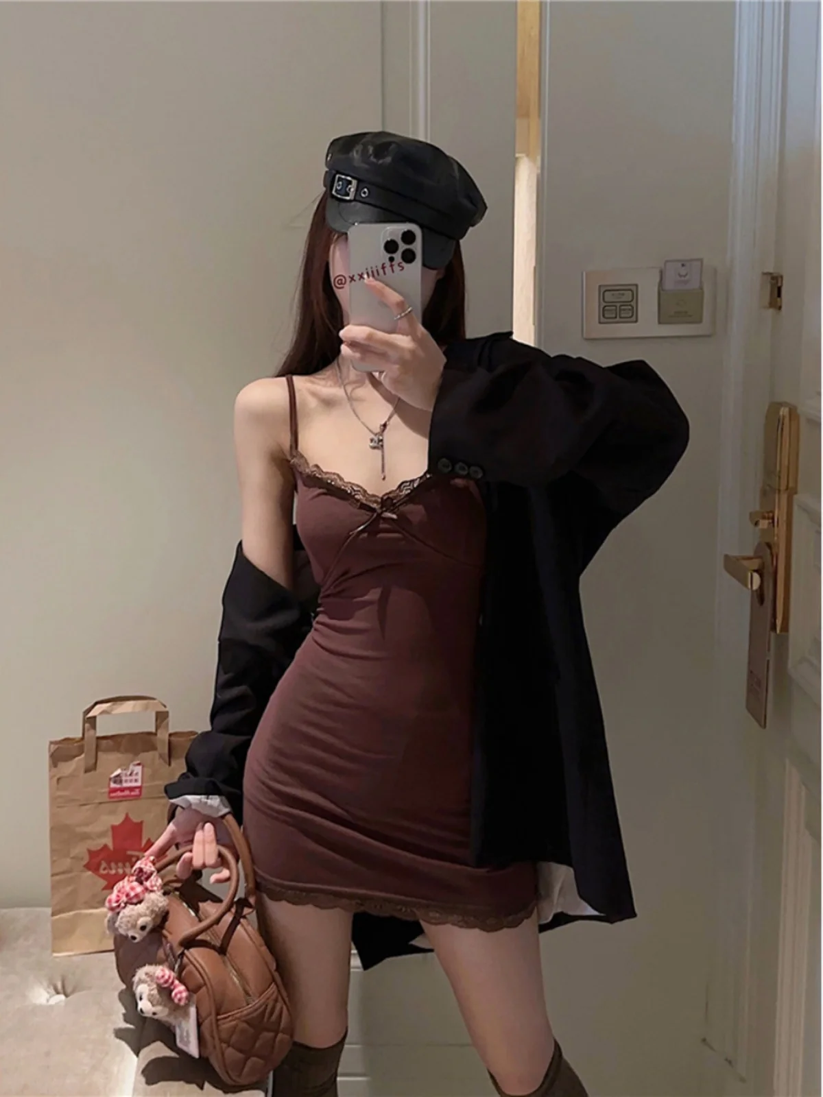 퓨어 디자이어 레이스 트림 스트랩 드 여성용 봄 여름 섹시 로우 넥 바디콘 오트 스커트 이너웨어 베이스 레이어 A라인 드