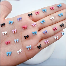 10PCS Mix Colors 3D Alloy Nail Art Decorations Charms Mini Ribbon Kawaii Accessories Macaron Bow Tie Manicure Parts Jewelry DIY