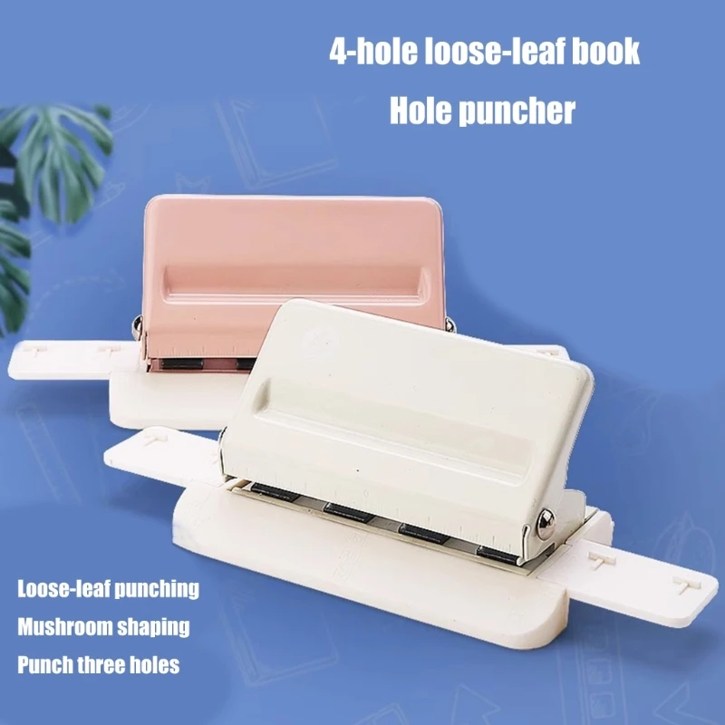 أداة صياغة يدوية مكونة من 4 فتحات لآلة التثقيب اليدوية واللوازم المكتبية المدرسية لسجل القصاصات