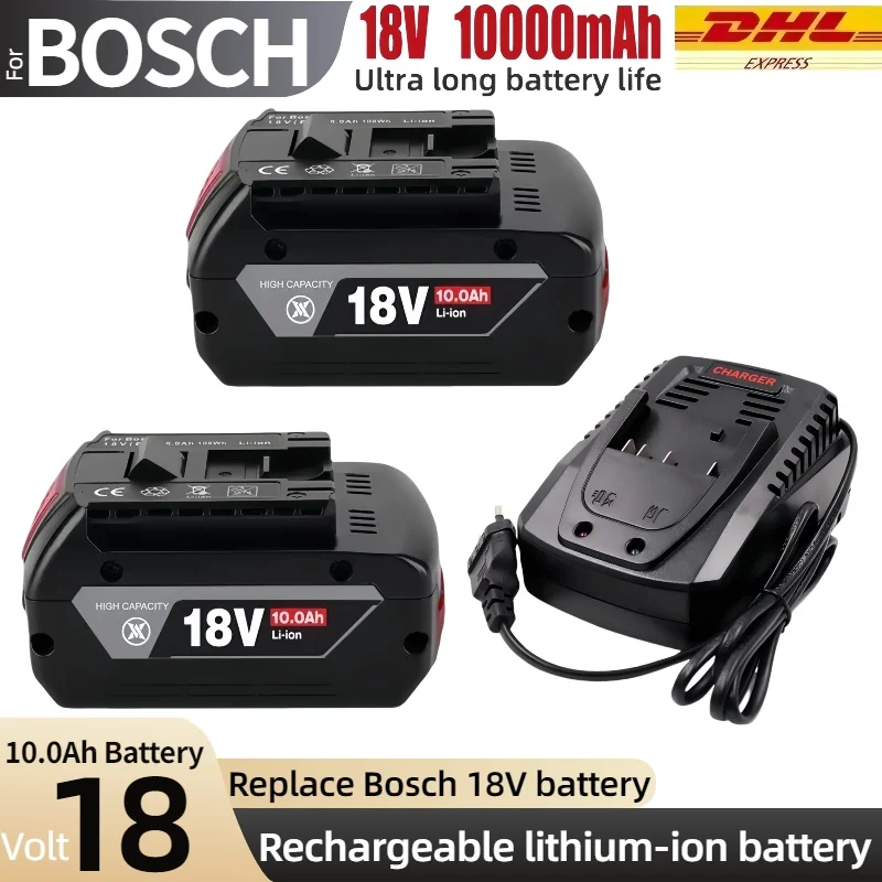 

18V 10.0Ah Battery⚡Original for Bosch 18V Professional GBA GBH GSR GSB BAT618 BAT609 BAT620Replacement Battery with Charger