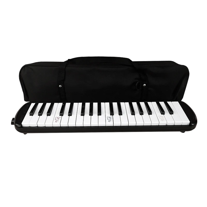 37 Keys Melodica Instrument, Soprano Melodica Air Piano Keyboard Pianica with Long Mouthpieces and Carrying Bag