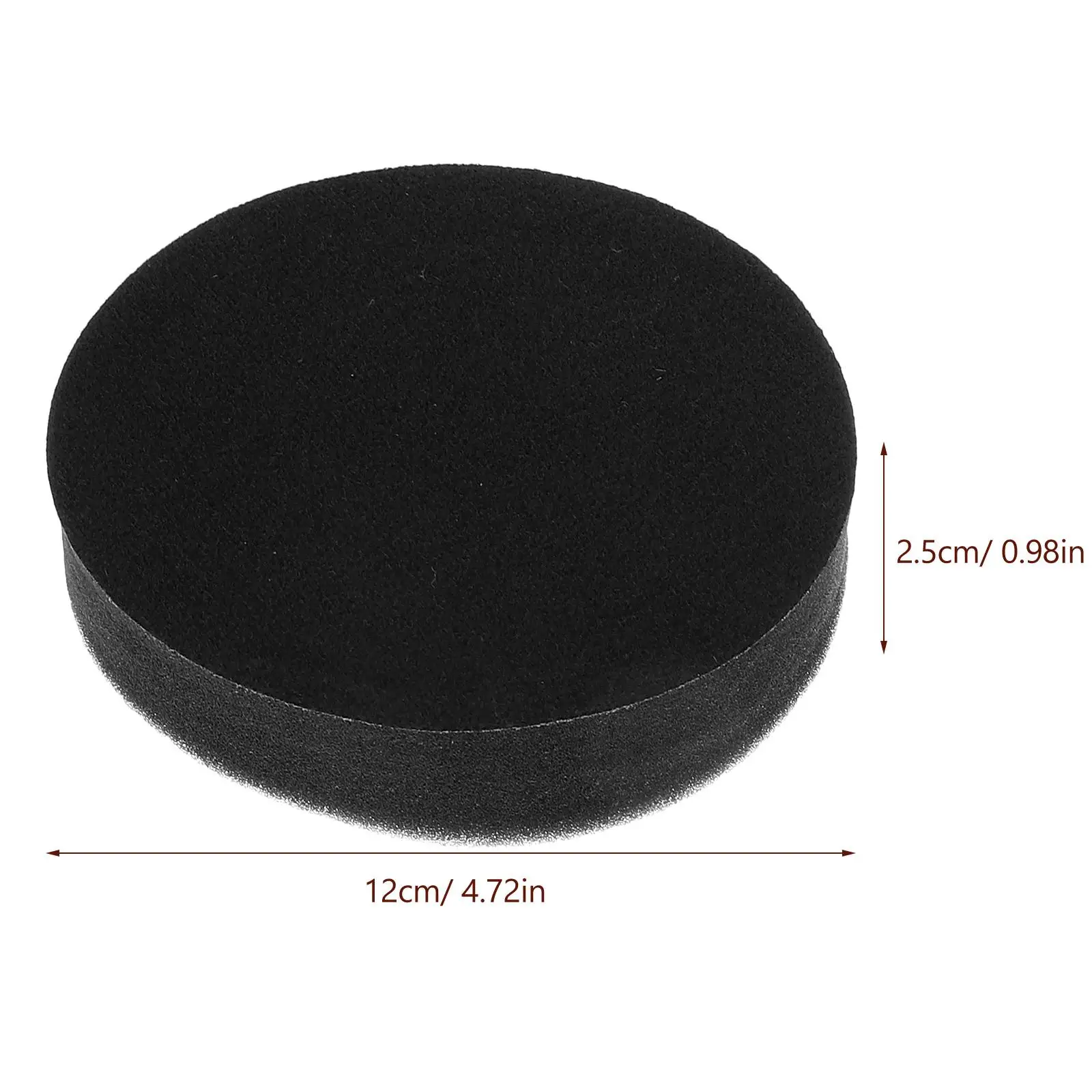 4 pcs 5 Inch Black Sponge Polishing Pads for Car Waxing Buffing Finish Excellent Performance Easy Install Sturdy Practical