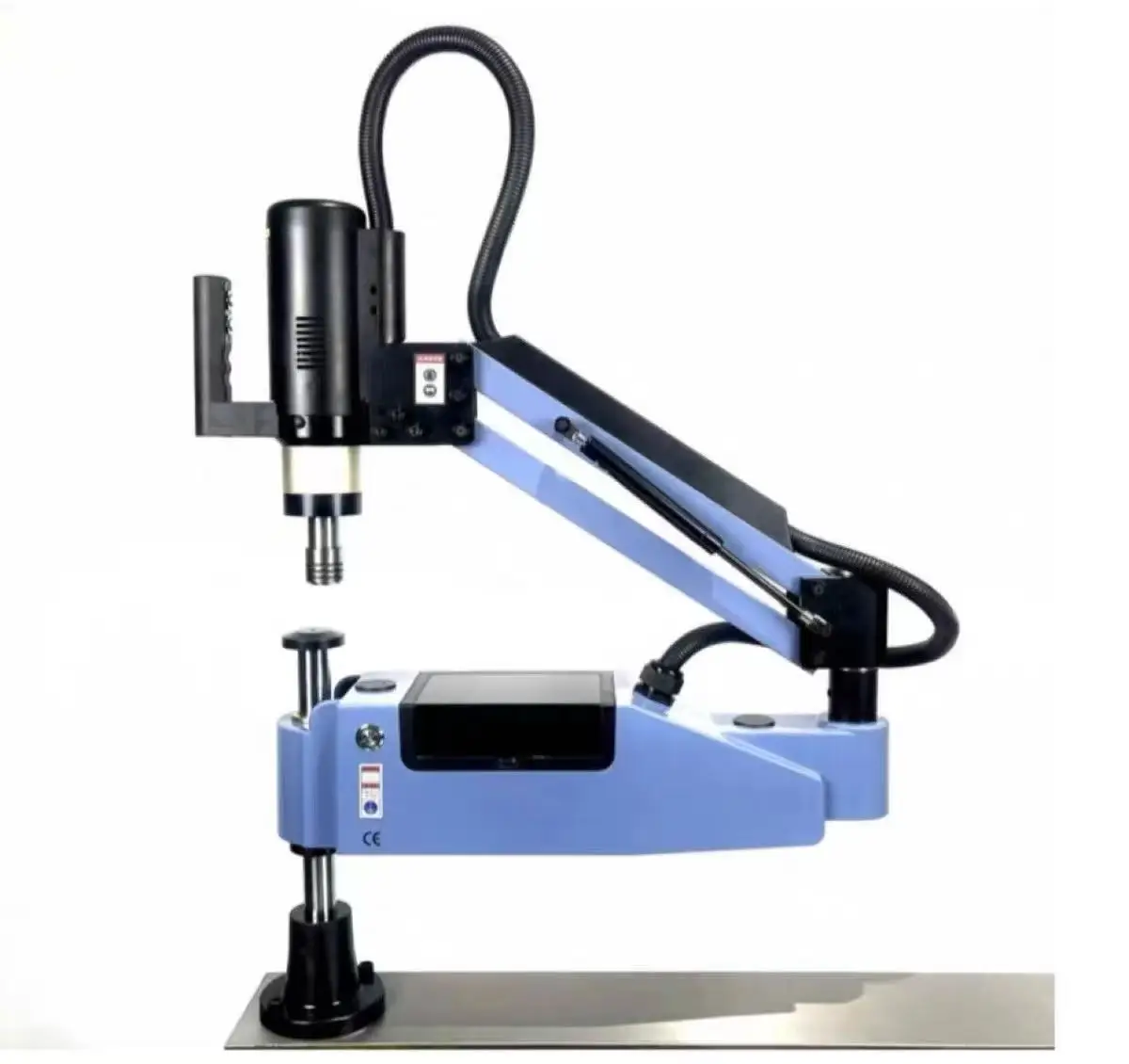 Servo Electric Tapping Machine M3-M16 Heavy Duty Automatic Metal Tapper 1045mm Universal Arm Torque Control No Broken Taps
