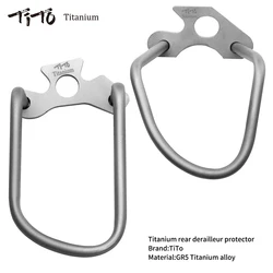 TiTo di Buona Qualità Regolabile Durable Ciclismo Bike Lega di Titanio della Bicicletta Deragliatore Posteriore Catena Soggiorno Guard Protector Gear Nuovo