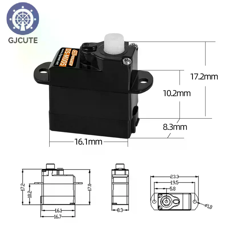 Mikro serwa cyfrowe 2g Mini serwa do modeli samochodów RC F3P, mikro serwa do samolotów, modeli z stałym skrzydłem, helikopterów, łodzi, robotów z kanałami wentylacyjnymi