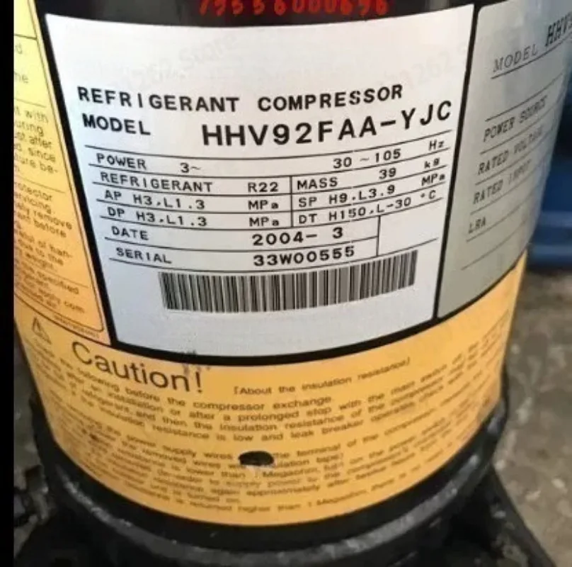 Inverter air conditioner compressor HHV92FB-YJC is suitable for Mitsubishi refrigeration compressor HHV92FB-YJHC