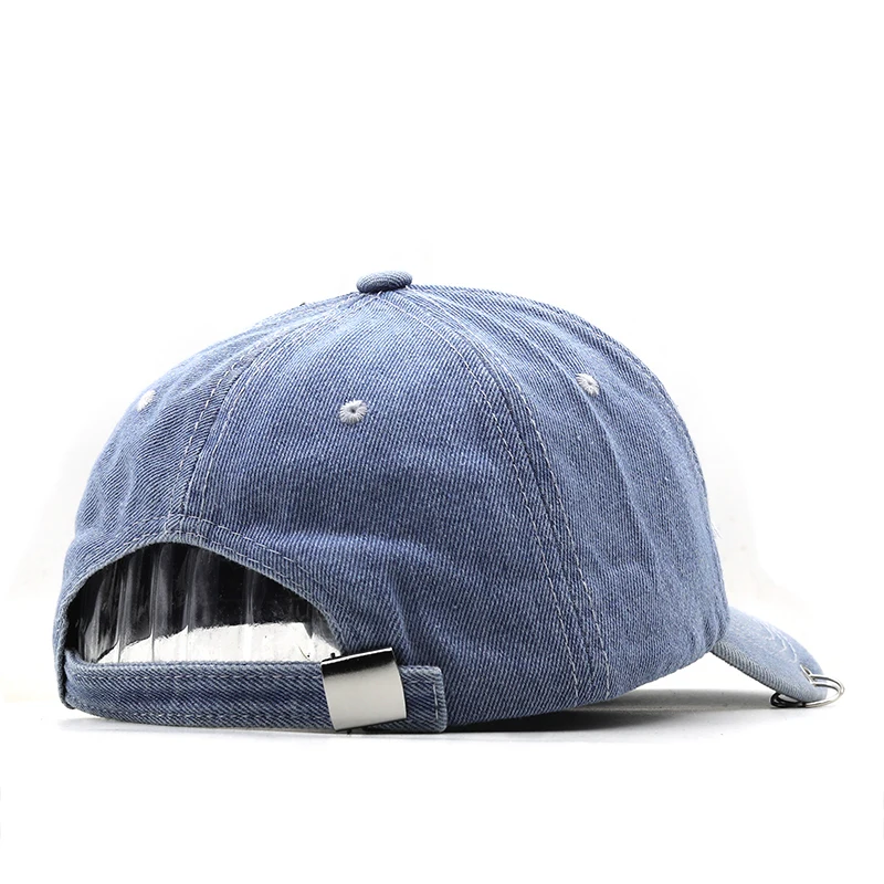 New Ring Denim Baseball Cap Men Women Holes Snapback Hat Casquette Summer Sports Hip Hop Cap Gorras Unisex hats