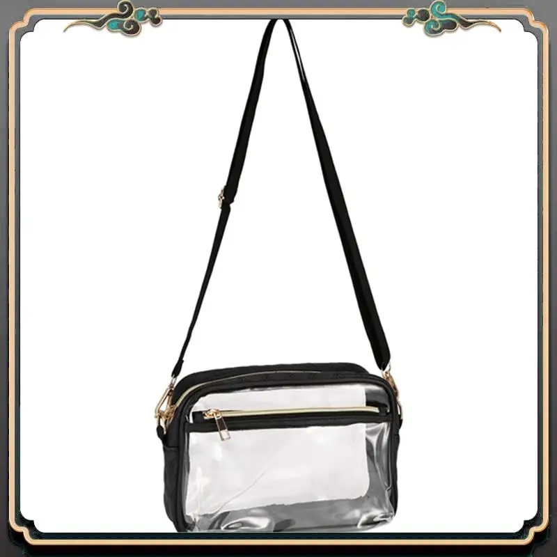 

B11A-Stadium Approved PVC Clear Waterproof Small Handbag For Women Portable Travel Zipper Shoulder Crossbody Bag Toiletry Pouch