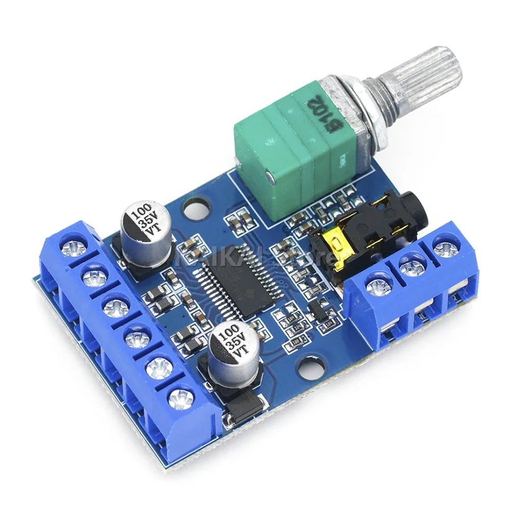 DY-AP3015 DC 8-24V 30W * 2 Class D Dual Channel High Power Stereo Digital Amplifier Board with Adjustable Volume Potentiometer