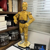 1140Pcs MOC Space War C-3PO Robot Doll Action Model Building Blocks DIY Building Blocks Assembly Educational Toys Gifts