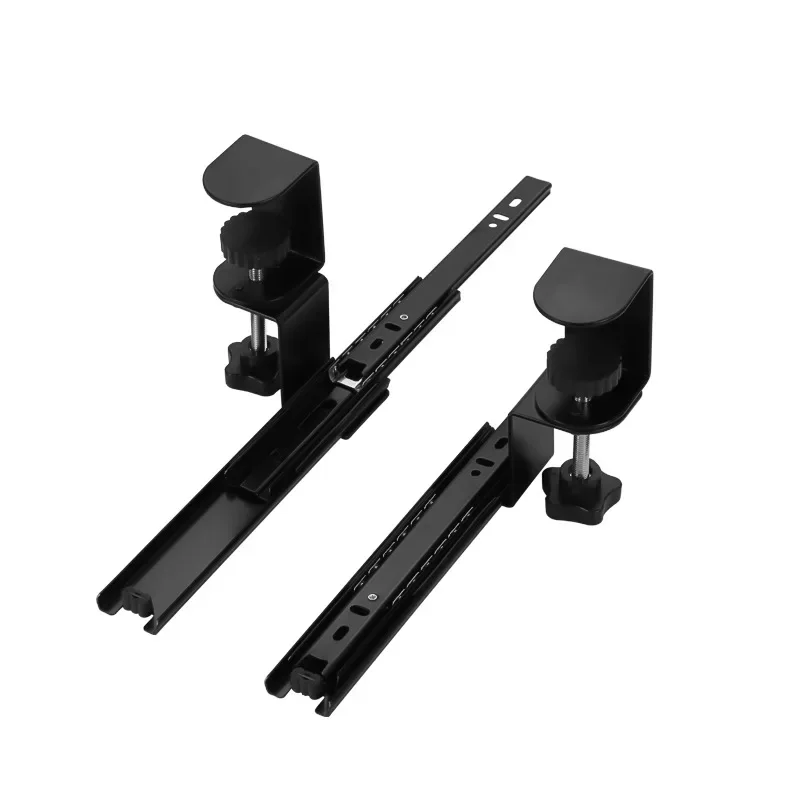 No-drill Keyboard Holder Keyboard Drawer Tray Desktop Slide Clamp Drawer Organizer Computer Mouse Storage Rack Under-desk Stand