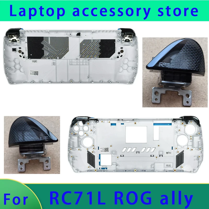 Convient pour la manette portable ROG RC71L, la console de jeu portable ROG Ally, coque supérieure et inférieure Win11, boutons noirs M1 M2 LT LR.