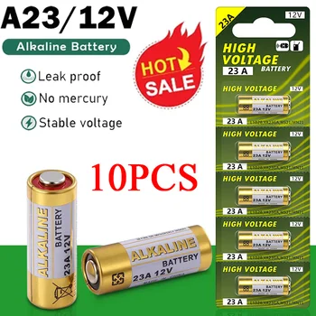 10개 12V 알카라인 배터리 A23 23A 23GA A23S E23A EL12 MN21 MS21 V23GA L1028 GP23A LRV08 원격 제어 초인종 건전지용