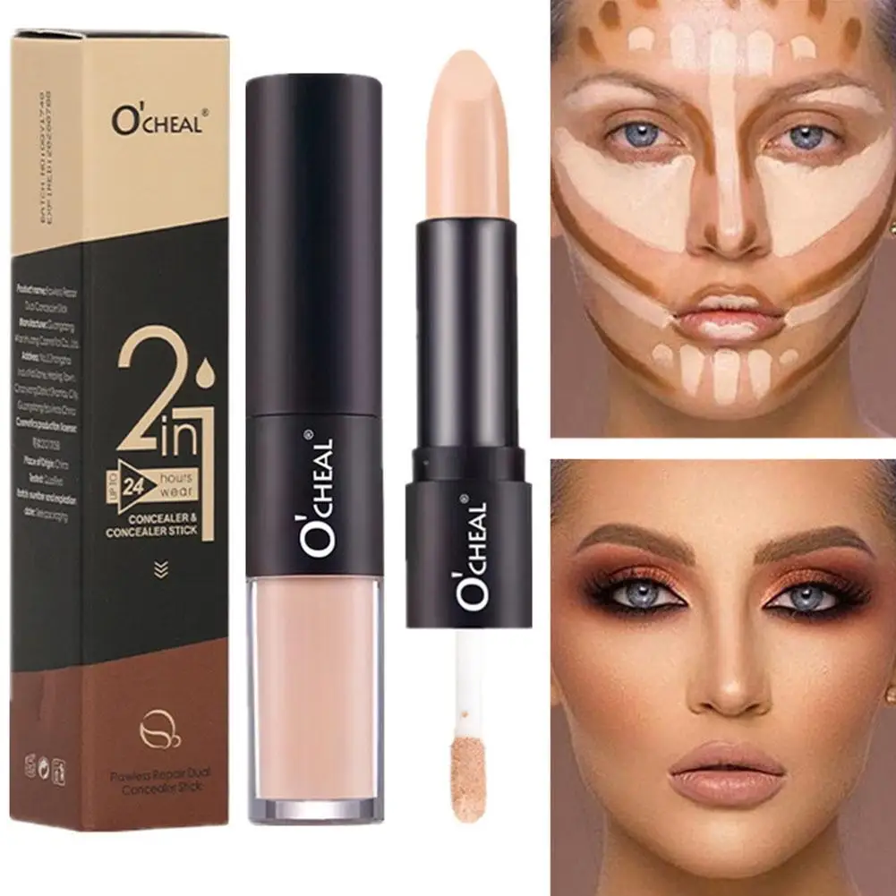 Contouring Stick With Double-headed Concealer Highlighter For Three-dimensional Nose Bridge Shadow V Face High Nose Bridge T3N9