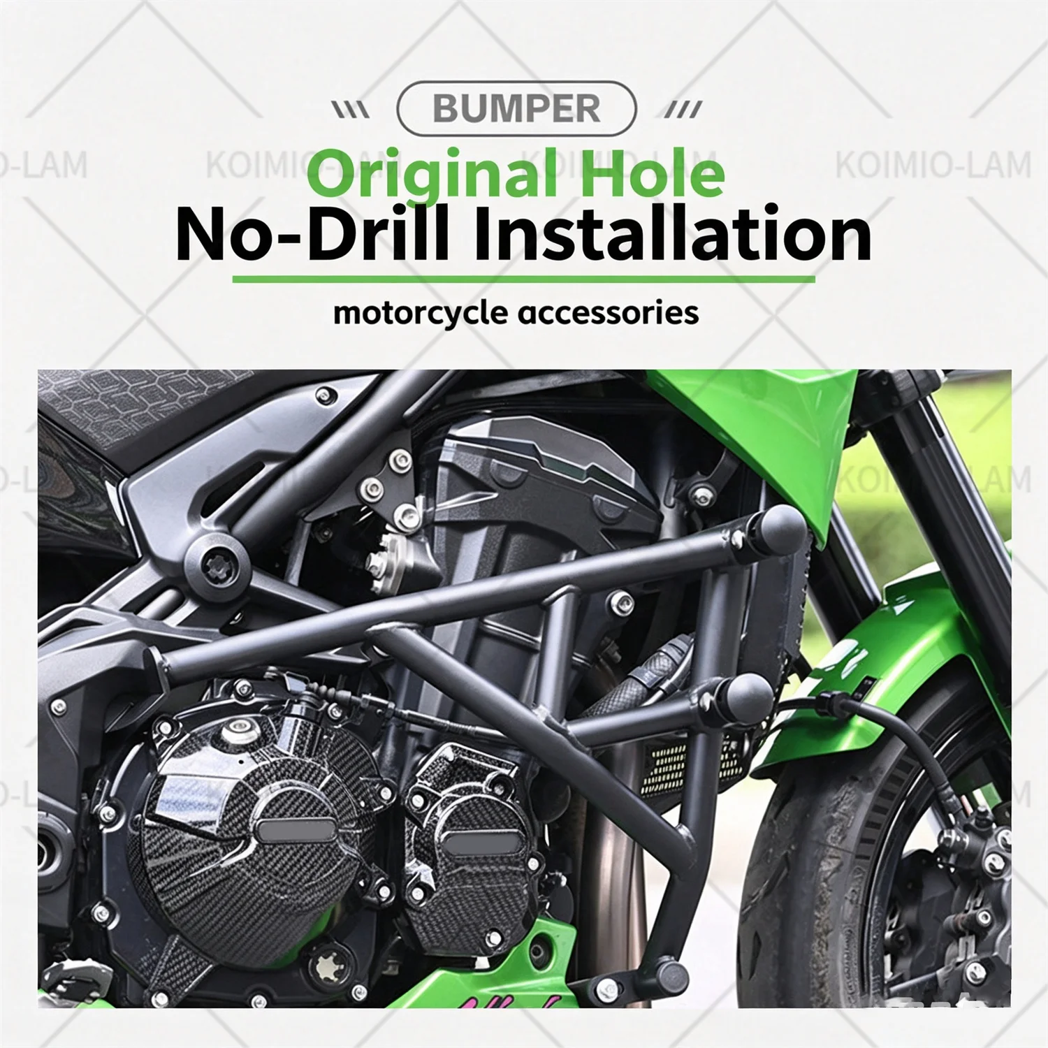Passend für KAWASAKI Z900 2021 - 2024 Z 900 Motorrad Sturzbügel Motorschutzrahmen Stoßfänger – Detail 4