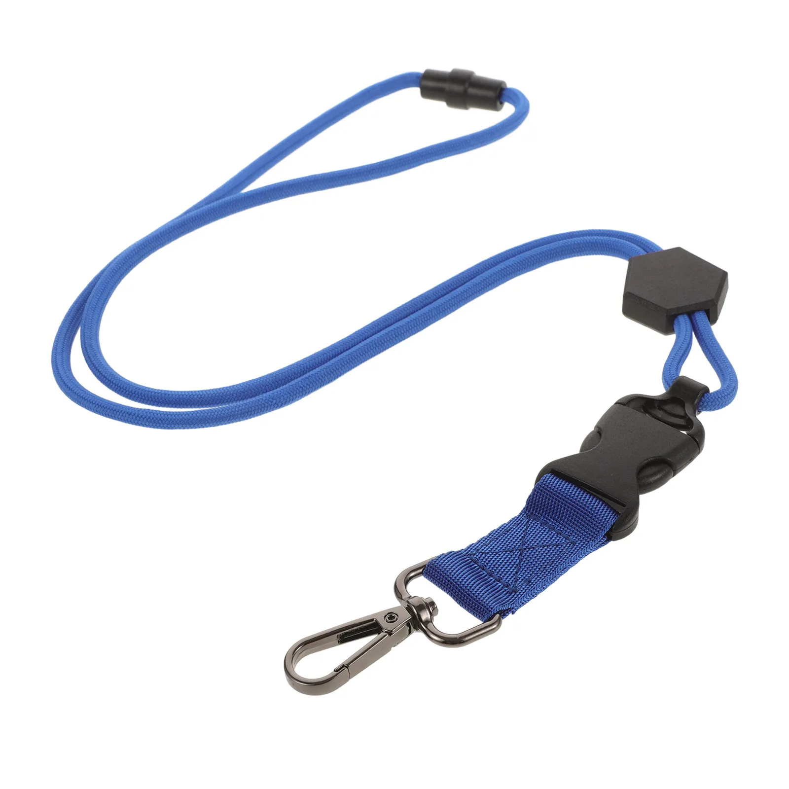 

Black Heavy Duty Metal Badge Lanyard for ID Cards Keys Employees Teachers Doctors Polyester Anti Loss Design Suitable
