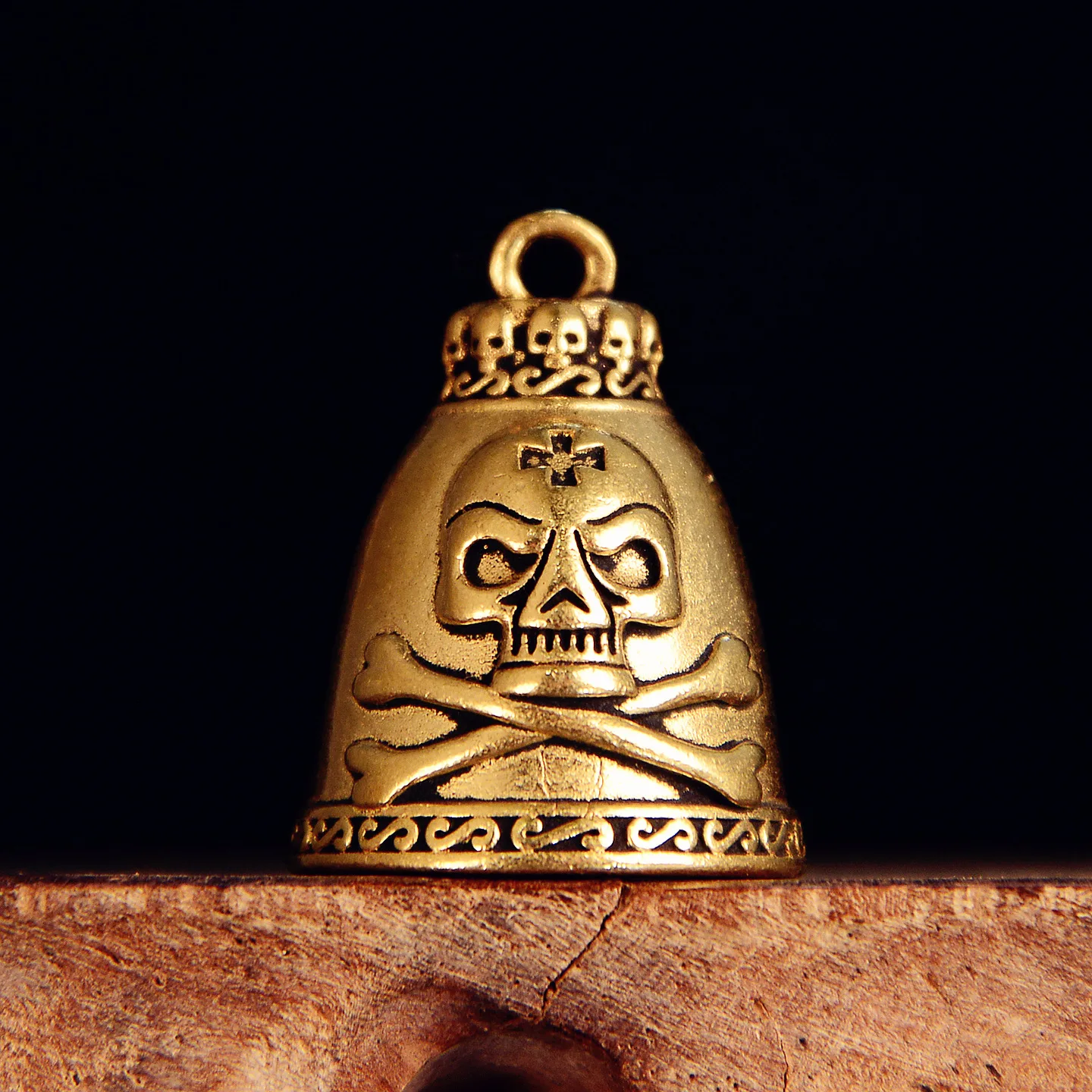 Brass Skull Bell Figurine 3.3c - Vintage Collectible Bells ulasan dan harga