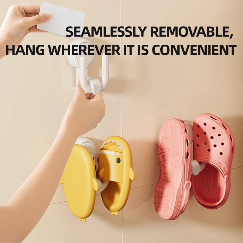 TAILI Wall Mounted Shoe Rack Slipper Storage Organizer Hanger Multifunctional Non Perforated Storage Hook Door Slipper Hanger - view 3