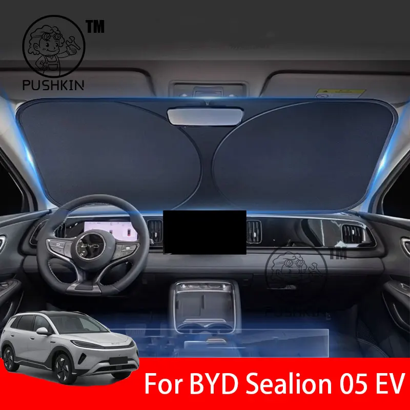 

Для BYD SEALION 05 EV 2025 2026 лобовое стекло автомобиля солнцезащитные козырьки УФ-отражатель автоматический оконный козырек складной зонтик