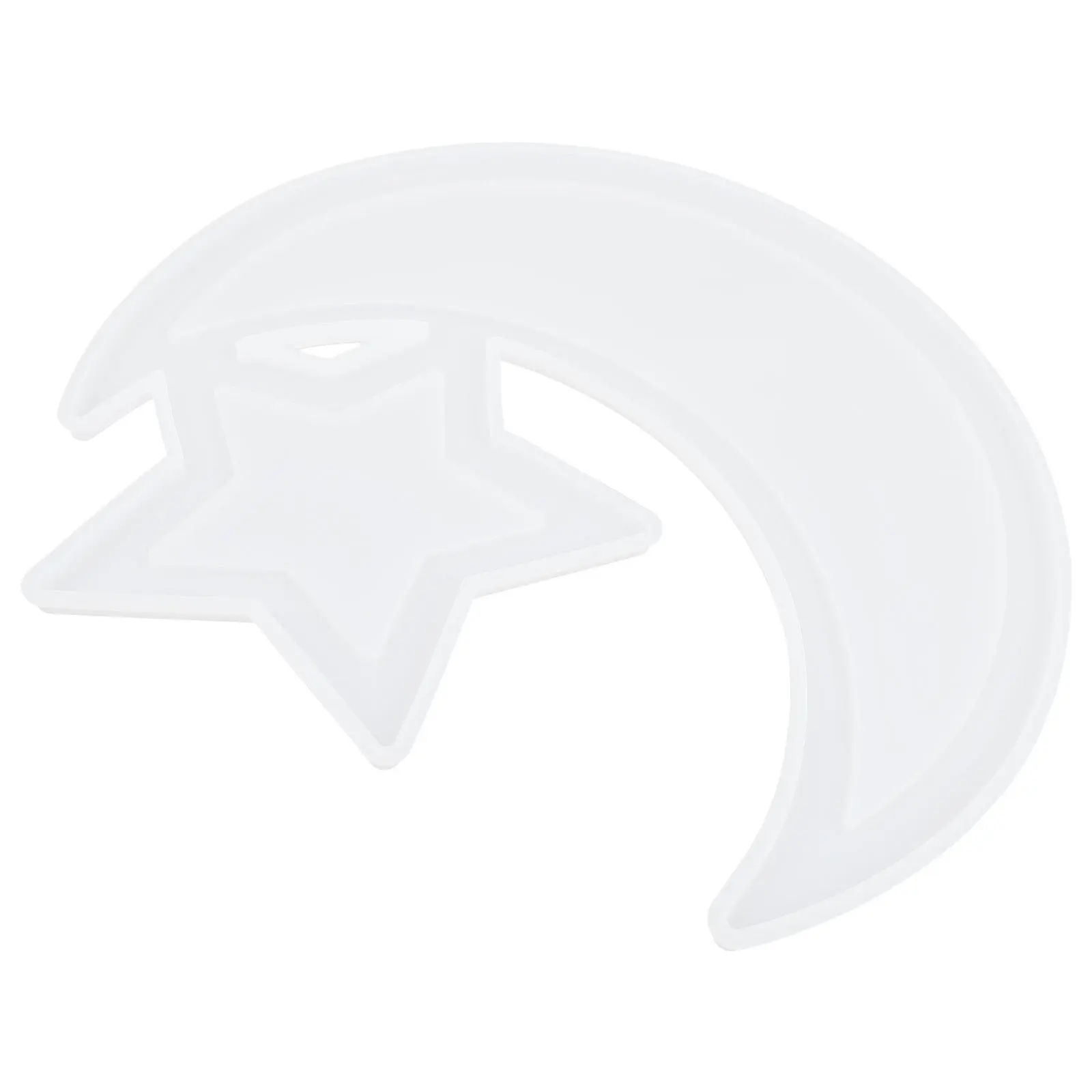 

1Pcs Moon and Star Silicone Tray Mold DIY Epoxy Crystal Mould Non-Stick Desktop Organizer Storage Plate Casting Mold Creative