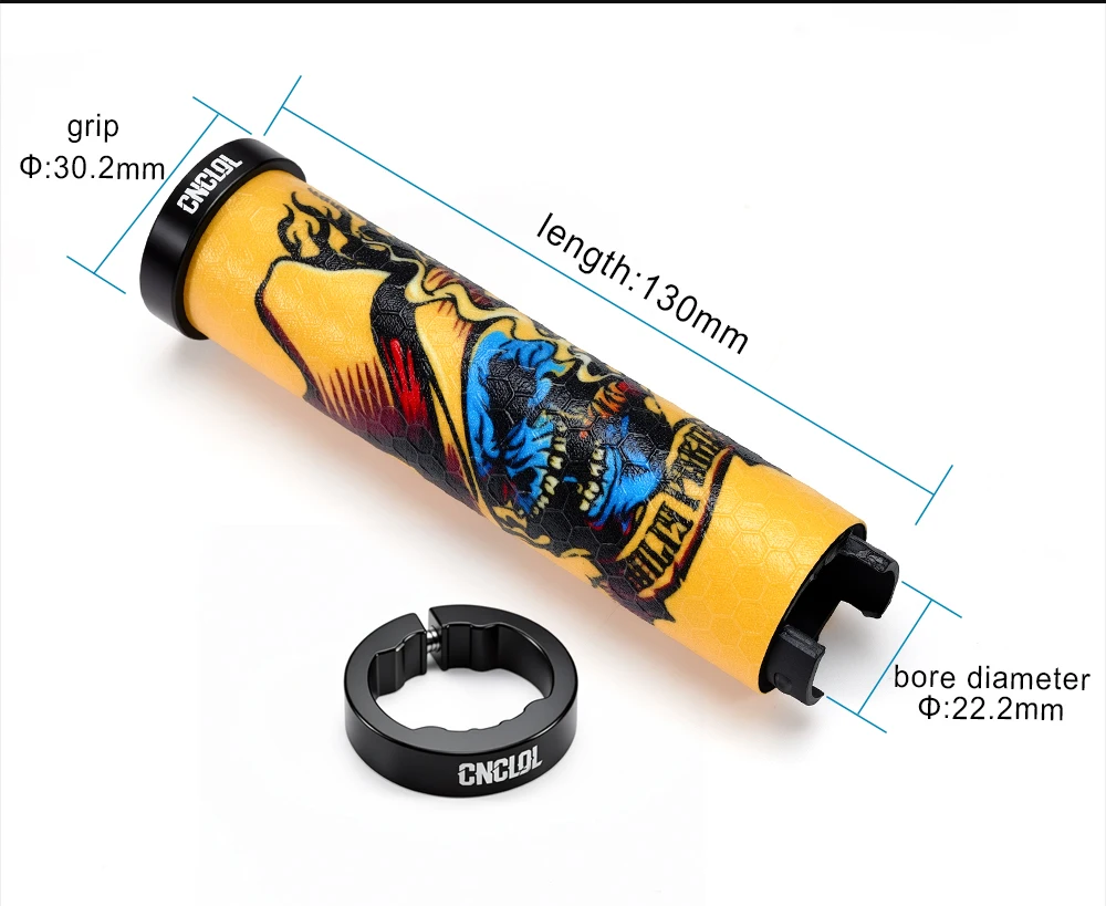 CNC Mountainbike Griffe Silikon MTB Manschetten Gel Fahrrad Lenker Grip Lock Auf Radfahren Zubehör Fit Flache Riser Griff Bars – Detail 6